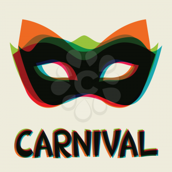 Celebration festive background design with carnival masks.