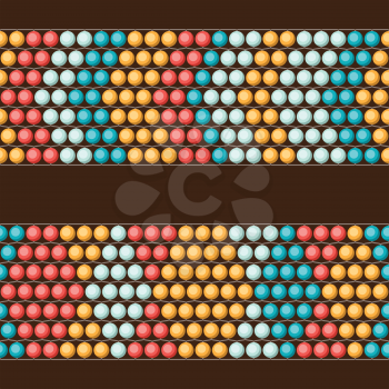 Ethnic african beads abstract color seamless pattern.