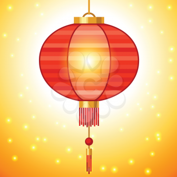 Chinese New Year background design with lanterns.