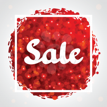 Sale red abstract background design with glitter.