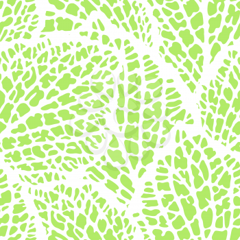 Seamless pattern with decorative leaves. Natural detailed illustration.