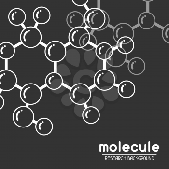 Background with molecular structure. Abstract molecules in flat style.