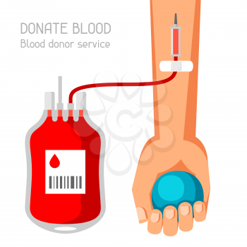 Donate blood donor service. Medical and healthcare concept.