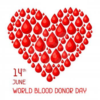 14t June world blood donor day. Medical and healthcare concept.
