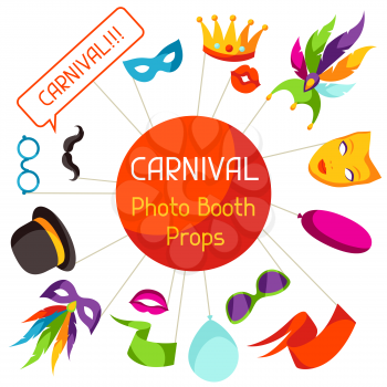 Carnival photo booth props. Accessories for festival and party.
