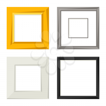 Set of various frames for pictures and photos.