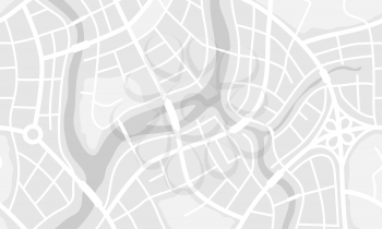 Abstract city map banner. Illustration of streets, roads and buildings.
