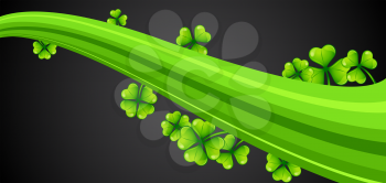 Saint Patricks Day banner. Holiday illustration with clover.
