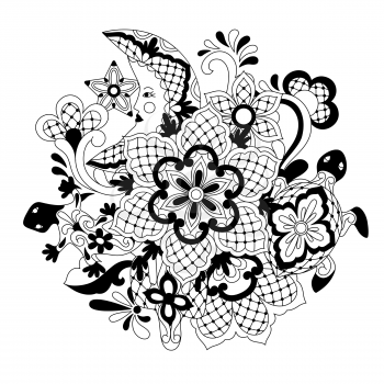 Mexican lace background design. Traditional decorative objects. Talavera ornamental ceramic. Ethnic folk ornament.