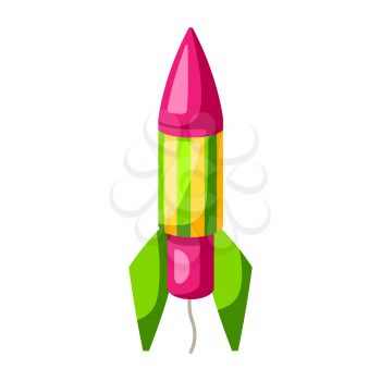 Illustration of colorful firework. Pyrotechnic or salute icon.