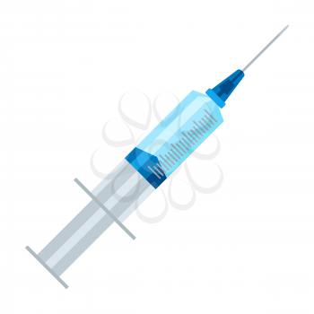 Medical syringe icon. Illustration solated on white background.