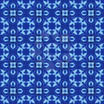 Italian ceramic tile pattern. Ethnic folk ornament. Mexican talavera, portuguese azulejo or spanish majolica.