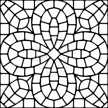 Ancient mosaic ceramic tile pattern. Decorative glass ornament. Abstract antique texture.