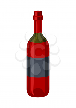 Illustration classic bottle of wine. Icon for bars and restaurants.