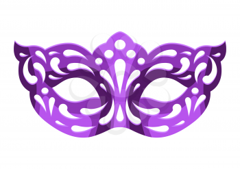 Mardi Gras carnival mask. Illustration for traditional holiday or festival.