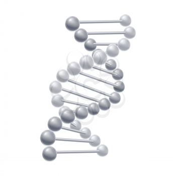 Illustration of DNA molecules structure. Molecular genetics.