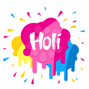 Happy Holi colorful background. Party banner for color celebration or festival.