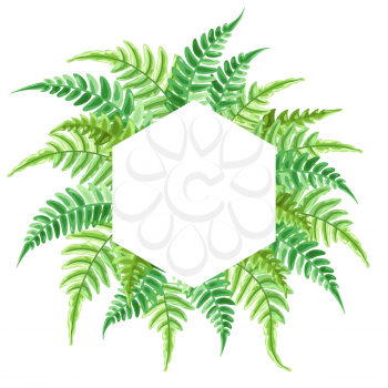 Background with fern leaves. Natural tropical forest plants.