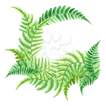 Background with fern leaves. Natural tropical forest plants.