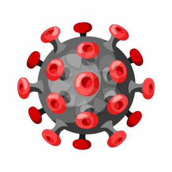 Icon of coronavirus molecule Covid-19. Illustration of new virus symbol. Global pandemic.