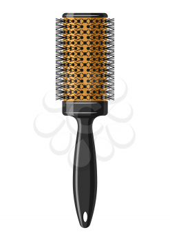 Barber illustration of professional hair comb. Hairdressing salon item.