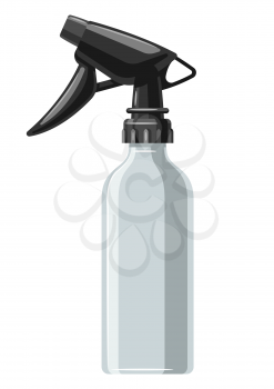 Barber illustration of professional hairdresser spray for water. Hairdressing salon item.