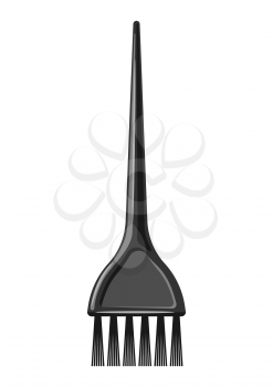 Barber illustration of professional hair coloring brush. Hairdressing salon item.