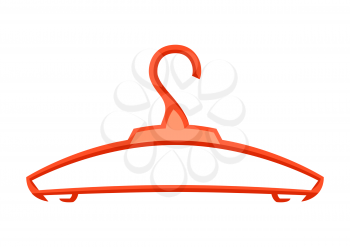 Illustration of clothes hanger. Icon or image for laundry service.