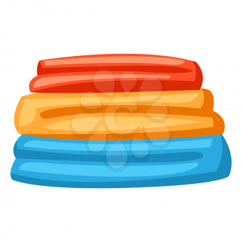 Illustration of stack folded clothes. Icon or image for laundry service.