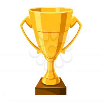 Gold cup icon. Illustration of award for sports or corporate competitions.
