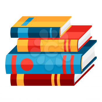 Stylized illustration of books. School or educational item.
