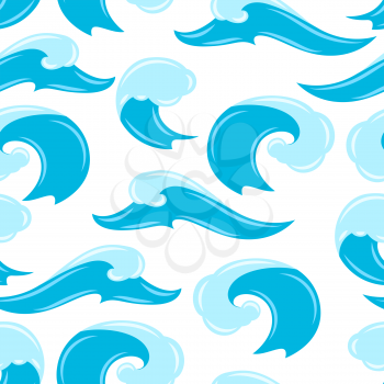 Seamless pattern with waves. Abstract stylized background.