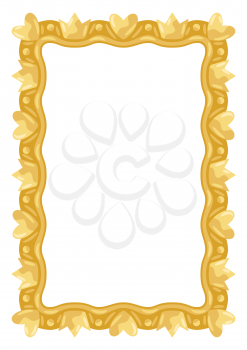 Princess frame with hearts and crowns. Stylized decoration children photography.