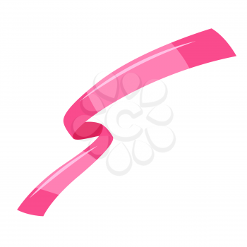 Decorative pink ribbon. Image for decoration and design.