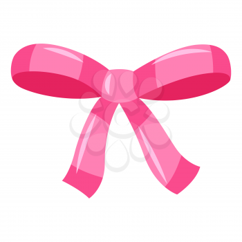 Decorative pink bow. Image for decoration and design.