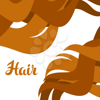 Background with curled hair strands. Concept for beauty or hairdressing salon.