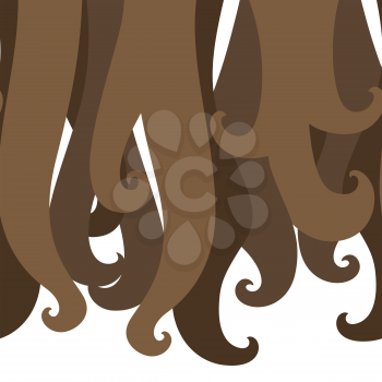 Seamless pattern with curled hair strands. Concept for beauty or hairdressing salon.
