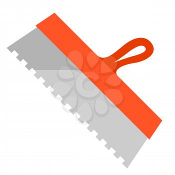 Illustration of spatula. Tool for repair and construction.