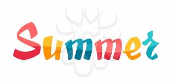 Summer word lettering. Decorative lettering for prints and designs.