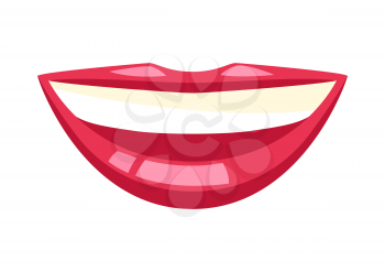 Illustration of human mouth. Stylized conceptual image.