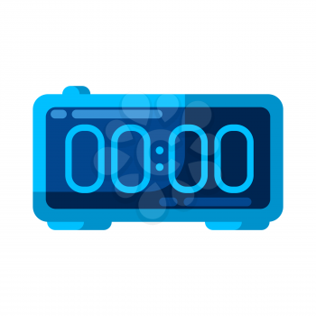 Illustration of table clock. Stylized icon for design and applications.