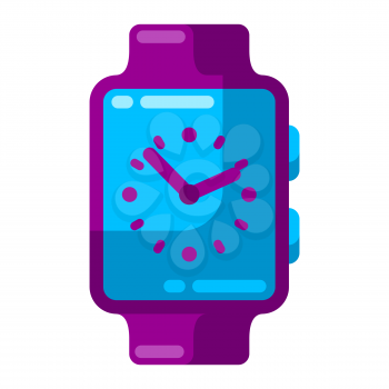 Illustration of smart watch. Stylized icon for design and applications.