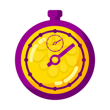 Illustration of timer clock. Stylized icon for design and applications.
