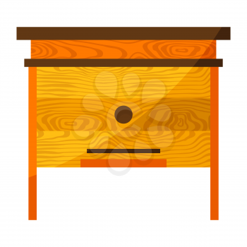 Illustration of beehive. Image or icon for food or production.