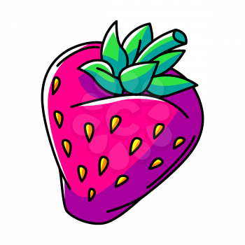 Illustration of strawberry. Colorful cute cartoon icon. Creative symbol in modern style.