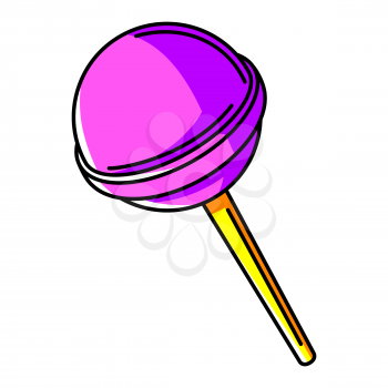 Illustration of lollipop. Colorful cute cartoon icon. Creative symbol in modern style.