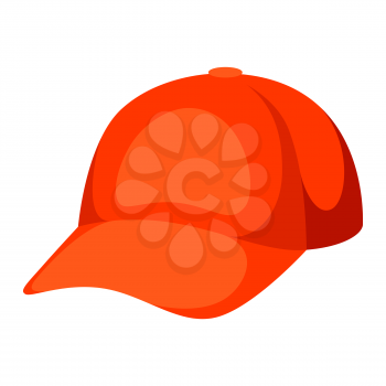 Illustration of baseball cap. Promotional template or adversting image for industry and business.
