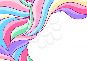 Background with abstract colored swirls. Colorful shiny bright curls.
