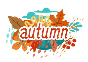 Floral background with autumn foliage. Illustration of falling abstract leaves.