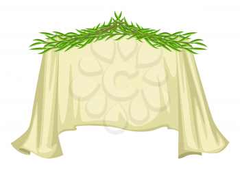 Illustration of sukkah Happy Sukkot traditional symbol. Jewish element for celebration.